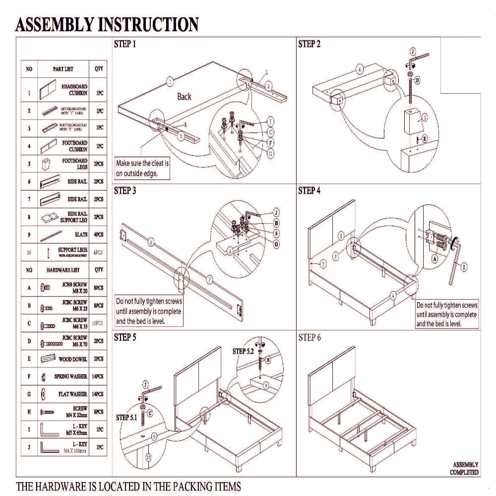 Shirin Full Size Bed, Wood, Nailhead Trim, Upholstered Headboard, Gray - BM311837