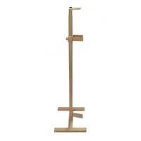 Lyna 41 Inch Sanitizer Dispenser Stand, Hands Free Foot Pedal, Gold Iron - BM312624