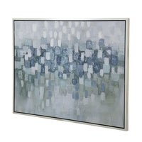 35 x 47 Wall Art Oil Painting, Landscape Polyester Canvas, Gray, Silver - BM312857