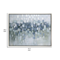 35 x 47 Wall Art Oil Painting, Landscape Polyester Canvas, Gray, Silver - BM312857