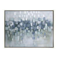 35 x 47 Wall Art Oil Painting, Landscape Polyester Canvas, Gray, Silver - BM312857