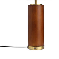28 Inch Table Lamp, White Fabric Drum Shade, Gold Metal, Brown Bridge Base - BM315284