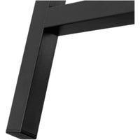 43 Inch Accent Bench Set of 2, Industrial Brown Wood Seat, Black Steel - BM315849