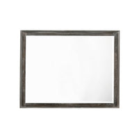 Zavi 32 x 40 Dresser Mirror, Rectangular, Glass, Nutmeg Brown Finish - BM316128