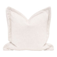 22 Inch Set of 2 Accent Throw Pillow, Textured Polyester, Cream White By Casagear Home
