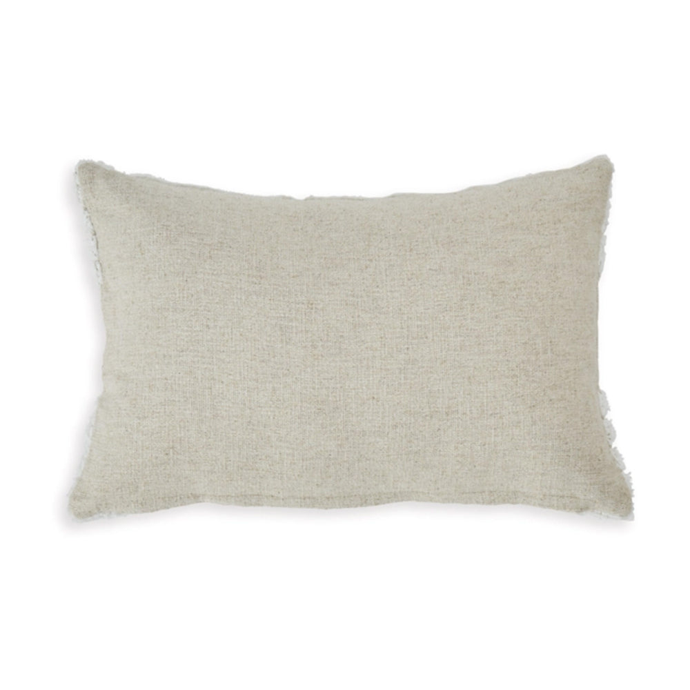 Aris 14 x 22 Lumbar Throw Pillow Set of 4, Geometric Design, White, Tan - BM318616