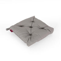 Caba Chair Cushion Pad, Tufted 16 Inch, Water Resistant, Gray Polyester -BM321298