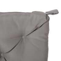 Caba Chair Cushion Pad, Tufted 16 Inch, Water Resistant, Gray Polyester -BM321298