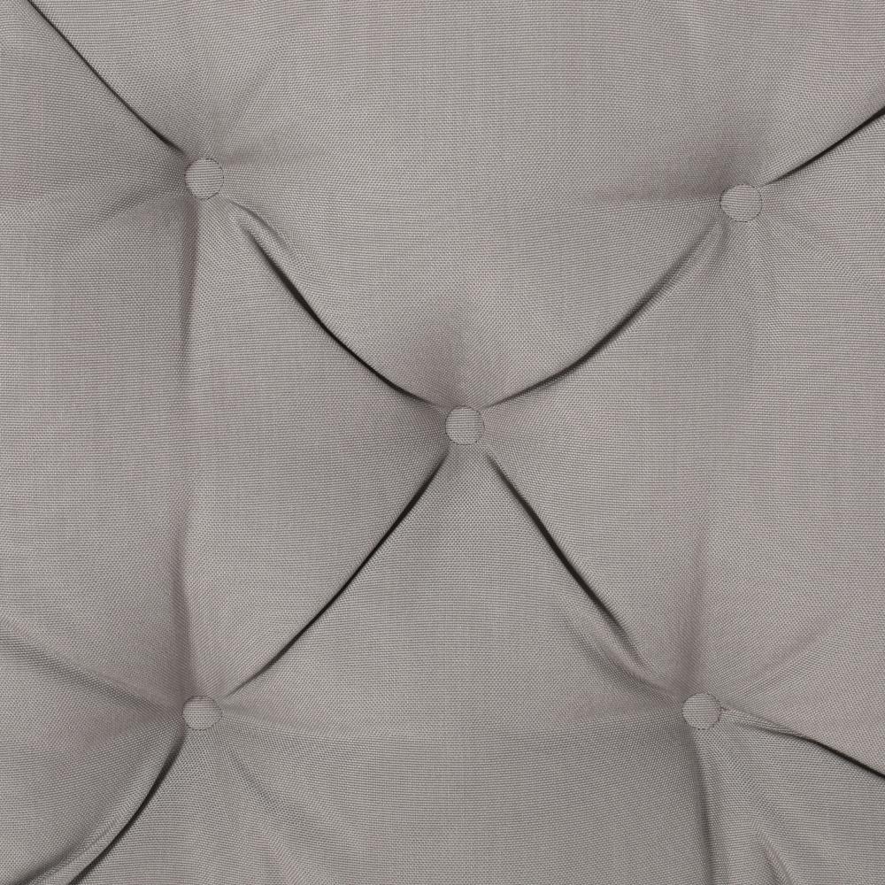 Caba Chair Cushion Pad, Tufted 16 Inch, Water Resistant, Gray Polyester -BM321298
