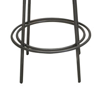 Tomy Counter Height Stool, Blacksmith Metal Frame, Rich Black Polyester -BM321507