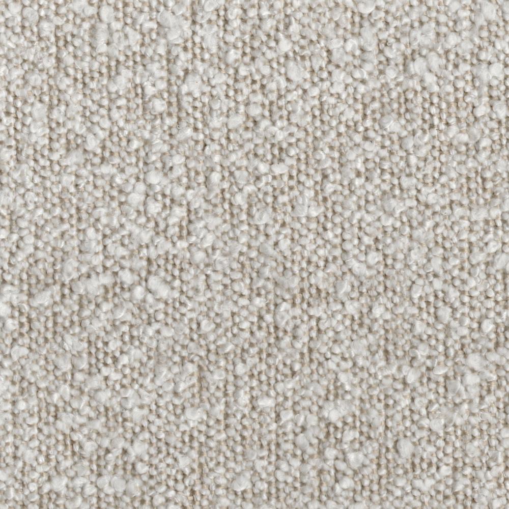 Tyna Ottoman, 27 Inch, Industrial Style Black Iron Legs, Ivory Polyester -BM321537