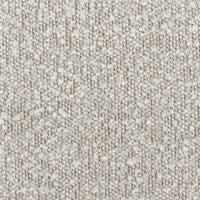 Tyna Ottoman, 27 Inch, Industrial Style Black Iron Legs, Ivory Polyester -BM321537