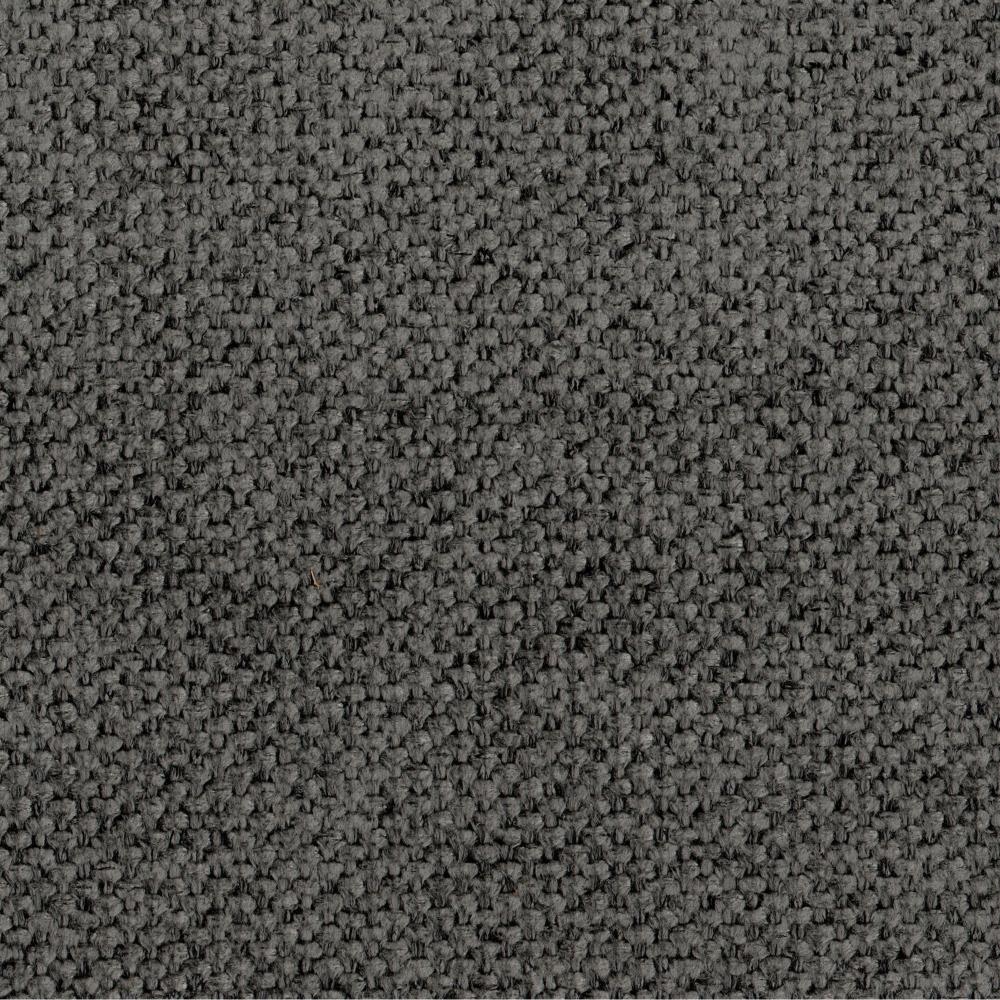 Tyna Ottoman, 27 Inch, Industrial Style Black Iron Legs, Gray Polyester -BM321539