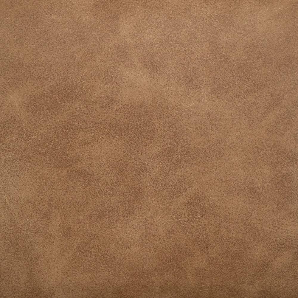 Tyna 27 Inch Ottoman, Industrial Black Iron Legs, Cognac Brown Faux Leather -BM321542