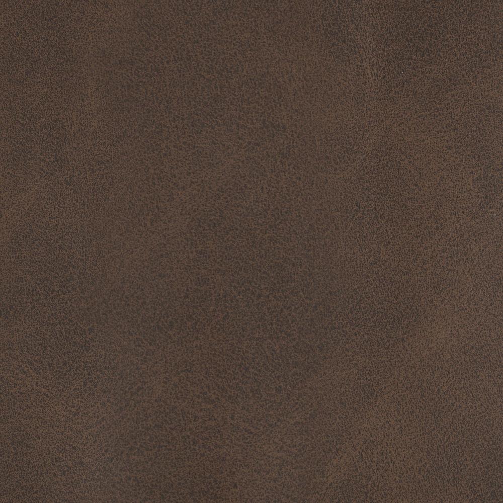 Tyna Ottoman, 27 Inch, Industrial Black Iron Legs, Hickory Brown Polyester -BM321544