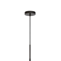 Gen 9 Inch Mini Pendant Light Fixture w Bulb, Black Metal, Pine Wood -BM324000