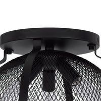 Monty 16 Inch Semi Flush Ceiling Mount Light Fixture, Black Mesh Shade -BM324015