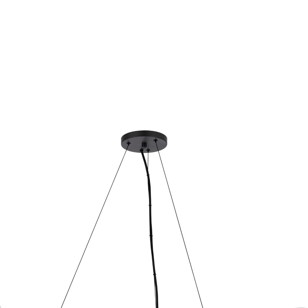 Sena 36 Inch Chandelier, Sputnik Style w Canopy, Charcoal Gray Metal -BM324017