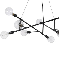 Sena 36 Inch Chandelier, Sputnik Style w Canopy, Charcoal Gray Metal -BM324017