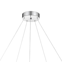 Zemy Pendant Light Fixture w LED Lights, Angled Wood, 30 Inch Brown -BM324027