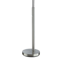 5 Arm Arched Floor Lamp, 84 Inch Chrome Metal Sleek Stem, Round Base -BM324185