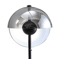 24 Inch Table Lamp, Accent Round Orb Glass Metal Shade, Black -BM324188