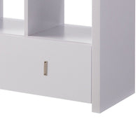 Beak Shoe Bench, 3 Open Shelves 1 Drawer, 34 Inch Classic White Finish -BM324279