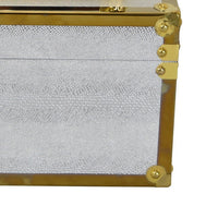 Jito Decorative Jewelry Box Set of 2, Abstract Pattern, Silver Gold -BM324315