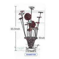 Accent Table Lamp, LED, Red Roses Trumpet Crystal Vase, Chrome 21 Inch -BM324413