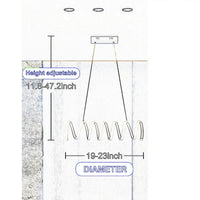 Modern Ceiling Pendant Light, Suspended Aluminum Spiral Loop, 23 Inch -BM324498