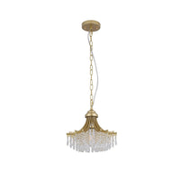 Accent Chandelier, Classic Crystal Inspired Cascade Gold Metal 12 Inch -BM324500