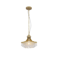 Accent Chandelier, Classic Crystal Inspired Cascade Gold Metal 12 Inch -BM324500