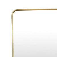 Rectangular Wall Mirror Decoration with Shelf, 17 x 24, Gold Metal -BM324523