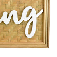 Darling Wall Decor Sign, 28 Inch Brown Wood Background, White -BM324547