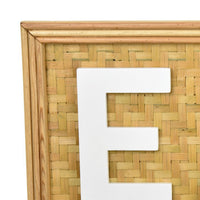 Eat Wall Decor Sign, 24 Inch Brown Wood Background, White Woven -BM324548