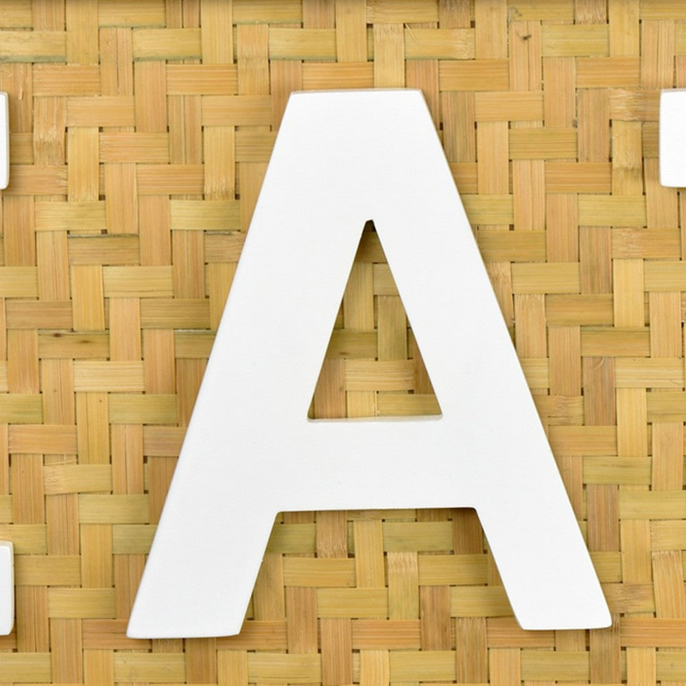 Eat Wall Decor Sign, 24 Inch Brown Wood Background, White Woven -BM324548
