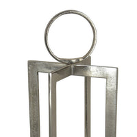 Siana 31 Inch Lantern Candle Holder, Classic Silver Finished Metal -BM324566