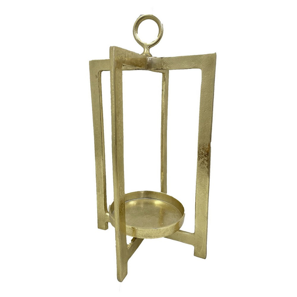 Siana Lantern Candle Holder, 20 Inch Classic Gold Finished Metal Frame -BM324568