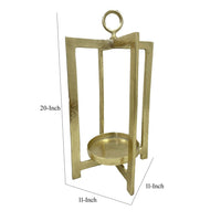 Siana Lantern Candle Holder, 20 Inch Classic Gold Finished Metal Frame -BM324568