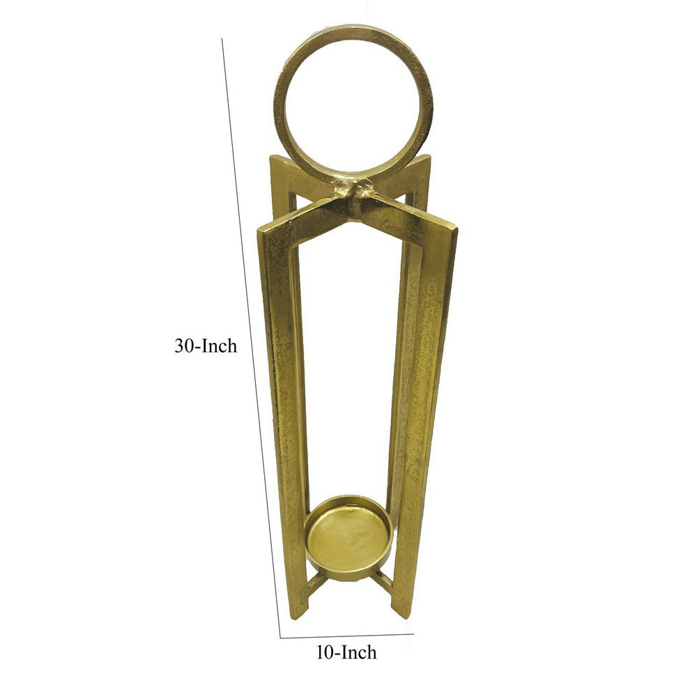 Siana Tabletop Decor, Candle Holder, 31 Inch, Gold Finished Metal -BM324571