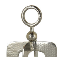Brie Candle Holder Lantern, 23 Inch, Silver Metal Frame, Glass Shade -BM324637