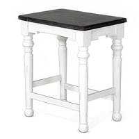 Orso Counter Height Stool Set of 2, White, Dark Brown Mahogany Wood -BM324844