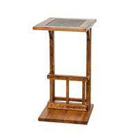 Marv Side Table with Magazine Rack, 13 Inch, Rustic Oak Finish Wood -BM324921