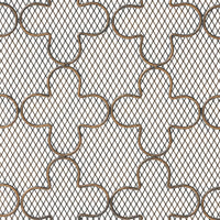 30x41 Fireplace Screen, Classic Clover Trellis, Black Gold Iron -BM325087
