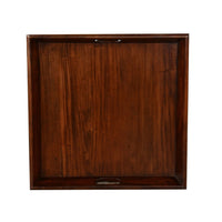 Odel Decorative Serving Tray, 27x27 Square Dark Brown Mahogany Wood -BM325137