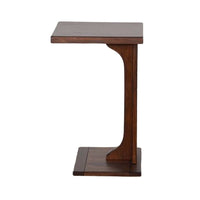 Reggie Sofa Side C Table, 15x12.5 Inch Mocha Brown Mahogany Wood -BM325145