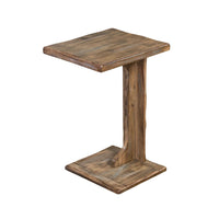 Dazy Sofa Side C Table, 15x12.5 Rustic Light Brown Mahogany Wood -BM325146