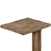Dazy Sofa Side C Table, 15x12.5 Rustic Light Brown Mahogany Wood -BM325146
