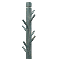 Rena Coat, Hat Rack Stand, 8 Wood Stems, 72 Inch Rustic Green Mahogany -BM325367