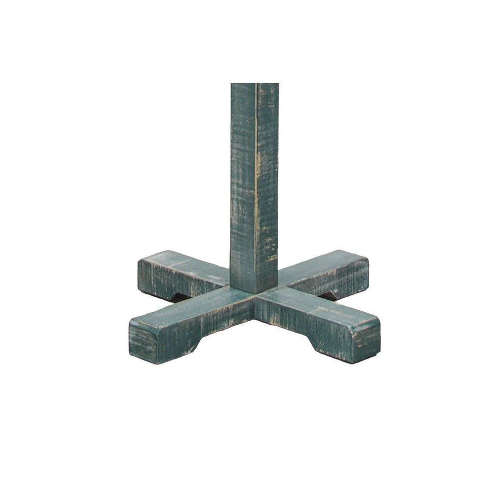 Rena Coat, Hat Rack Stand, 8 Wood Stems, 72 Inch Rustic Green Mahogany -BM325367
